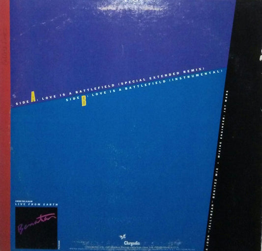 Benatar* : Love Is A Battlefield (Special Extended Re·mix) (12", Pit)
