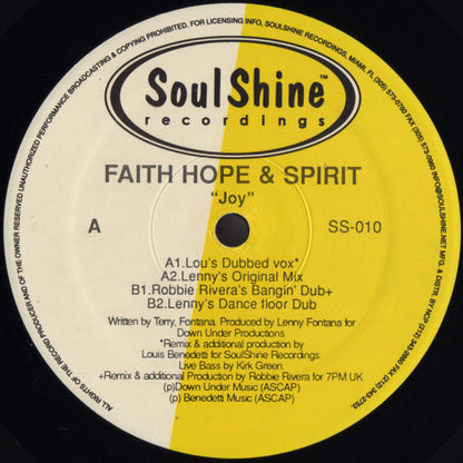 Faith Hope & Spirit : Joy (12")