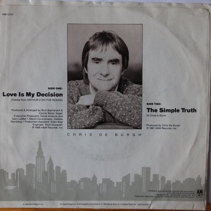 Chris de Burgh : Love Is My Decision (7", Single)