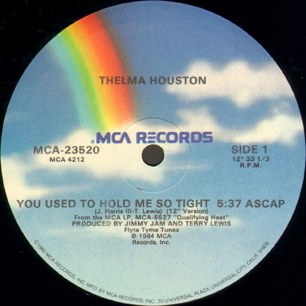 Thelma Houston : You Used To Hold Me So Tight (12" Version) (12", Pin)