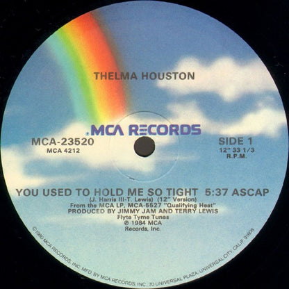 Thelma Houston : You Used To Hold Me So Tight (12" Version) (12", Pin)