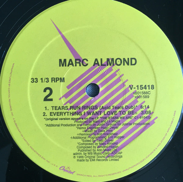 Marc Almond : Tears Run Rings (12", Spe)