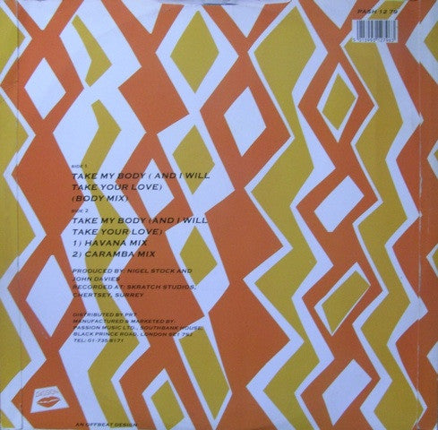 Tracy Ackerman : Take My Body (And I Will Take Your Love) (12")