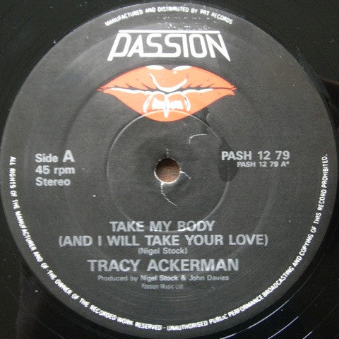 Tracy Ackerman : Take My Body (And I Will Take Your Love) (12")