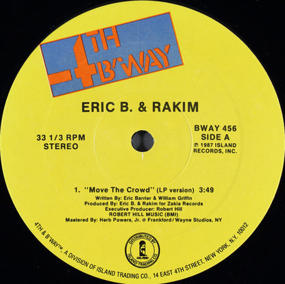 Eric B. & Rakim : Move The Crowd / Paid In Full (12")