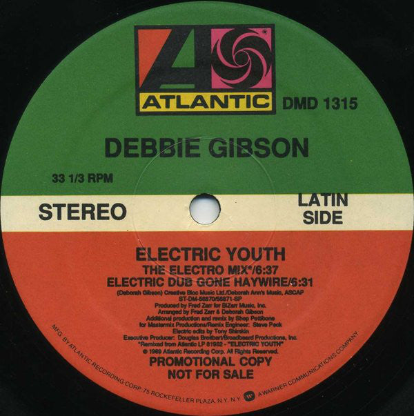 Debbie Gibson : Electric Youth (2x12", Promo)