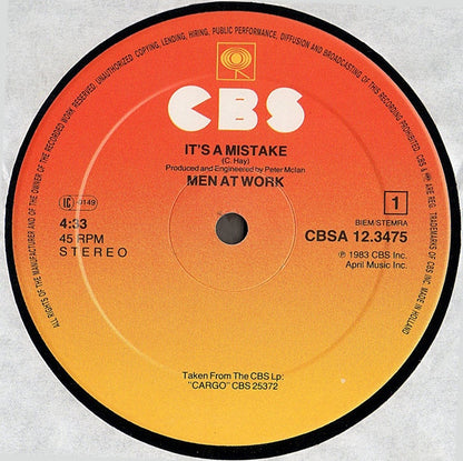 Men At Work : It's A Mistake (12", Maxi)