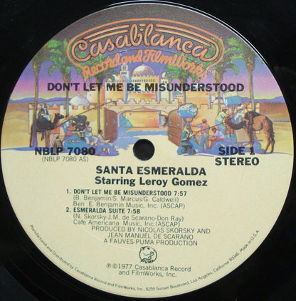 Santa Esmeralda Featuring Leroy Gomez : Don't Let Me Be Misunderstood (LP, Album, P/Mixed, Pit)