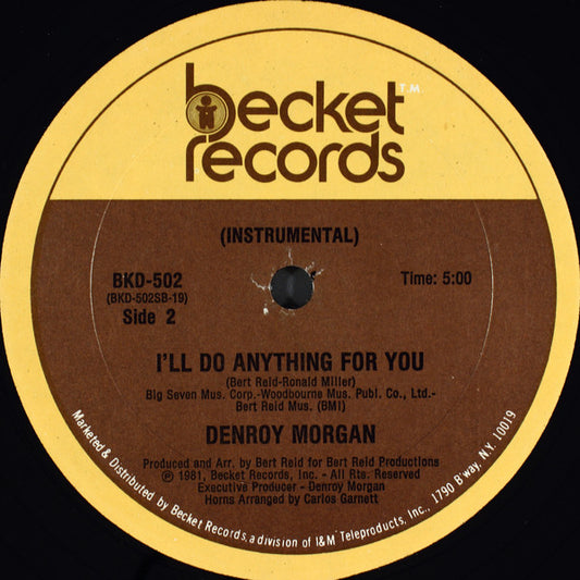 Denroy Morgan : I'll Do Anything For You (12", Single)