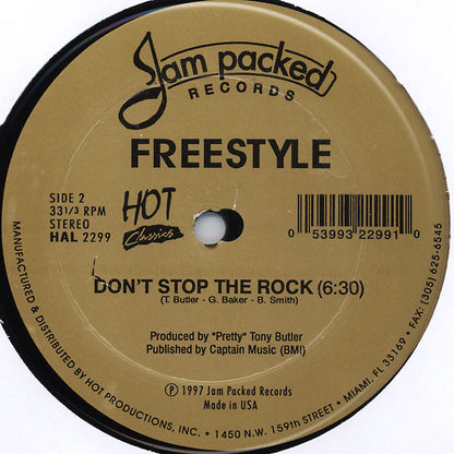 Freestyle : It's Automatic / Don't Stop The Rock (12", Gol)