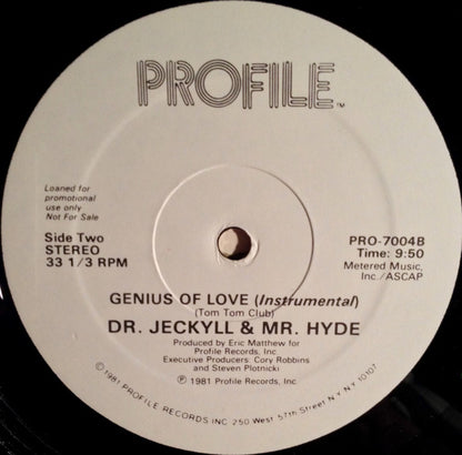 Dr. Jeckyll & Mr. Hyde : Genius Rap (12", Promo)