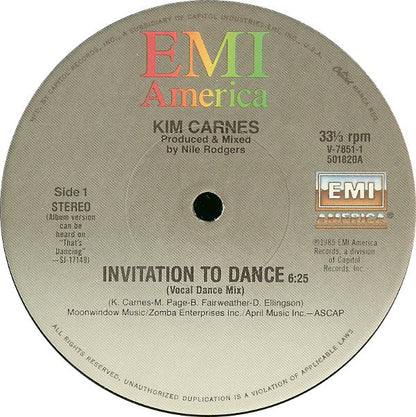 Kim Carnes : Invitation To Dance (12", Single)