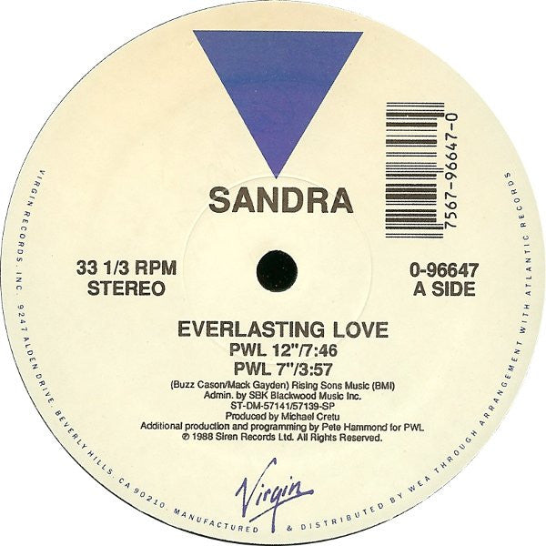 Sandra : Everlasting Love (12", Maxi)
