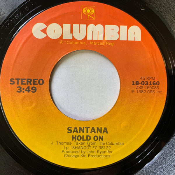 Santana : Hold On (7", Single, Styrene, Pit)