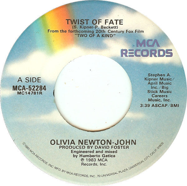 Olivia* : Twist Of Fate (7", Single, Glo)