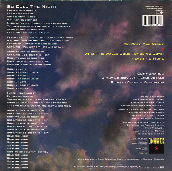 Communards* : So Cold The Night (12", Maxi)
