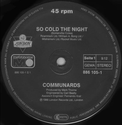 Communards* : So Cold The Night (12", Maxi)