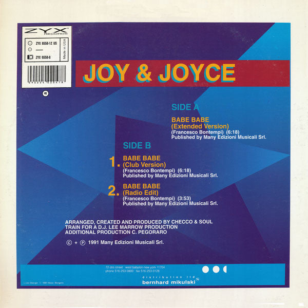 Joy & Joyce : Babe Babe (12")