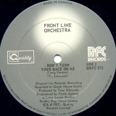 Frontline Orchestra : Don't Turn Your Back On Me (12")