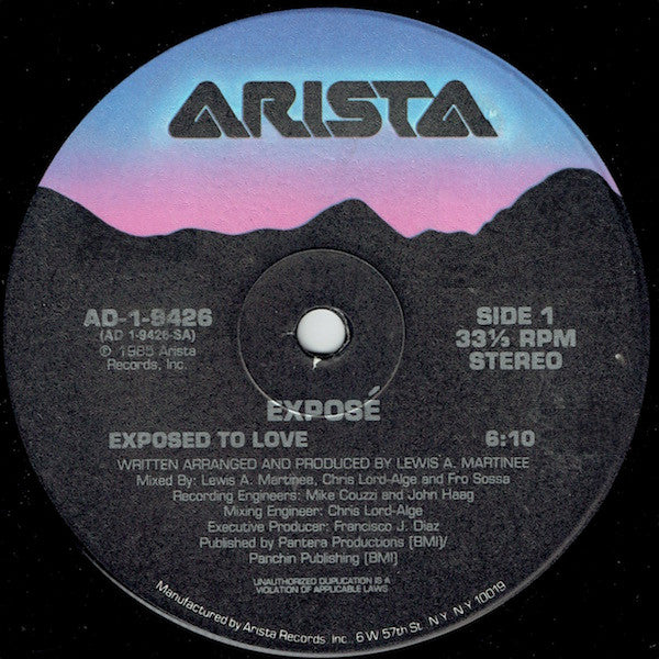 Exposé : Exposed To Love (12")