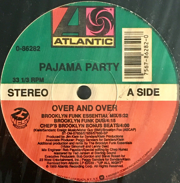 Pajama Party : Over And Over (12", Gen)