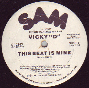 Vicky "D" : This Beat Is Mine (12", Promo)