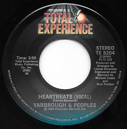 Yarbrough & Peoples : Heartbeats (7", Single, 26)