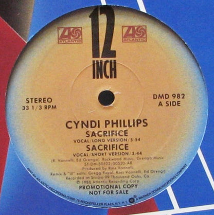 Cyndi Phillips : Sacrifice (12", Single, Promo, ARC)