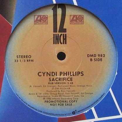 Cyndi Phillips : Sacrifice (12", Single, Promo, ARC)