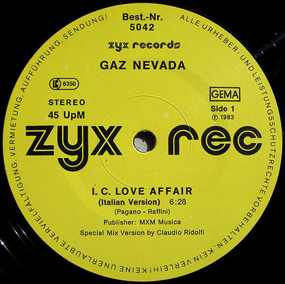 Gaznevada : I.C. Love Affair (12")