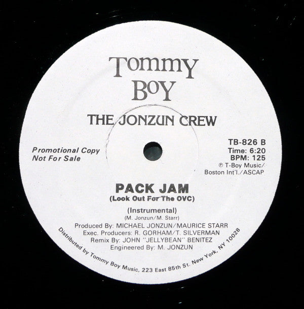 The Jonzun Crew : Pack Jam (Look Out For The OVC) (12", Promo)