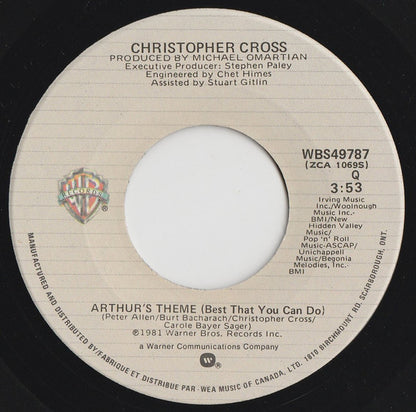 Christopher Cross : Arthur's Theme (Best That You Can Do) (7", Single)