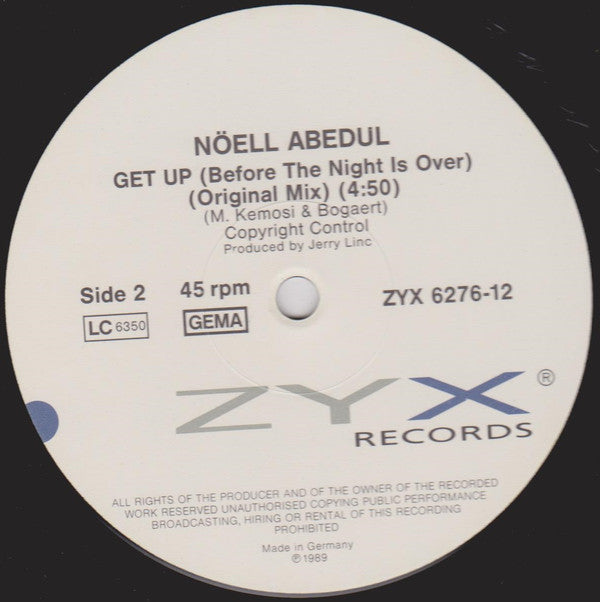 Nöell Abedul : Get Up (Before The Night Is Over) (12")