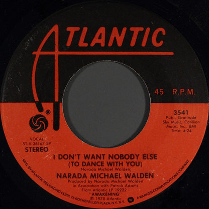 Narada Michael Walden : I Don't Want Nobody Else (To Dance With You) (7", Single, Spe)