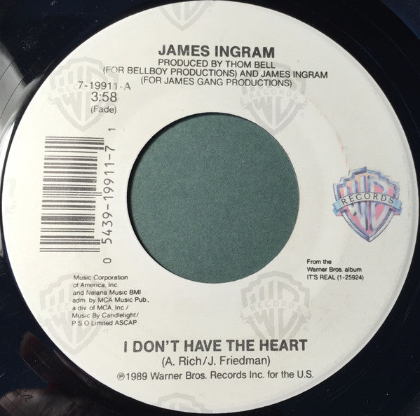 James Ingram : I Don't Have The Heart (7", Single)