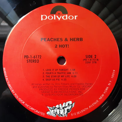 Peaches & Herb : 2 Hot! (LP, Album, Pit)