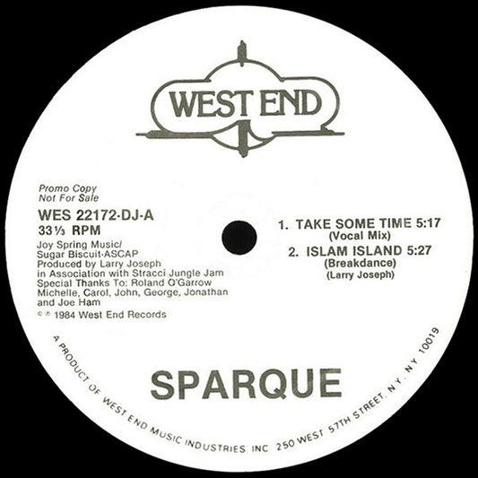 Sparque : Take Some Time (12", Promo)