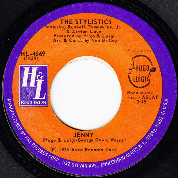 The Stylistics : Can't Help Falling In Love (7")