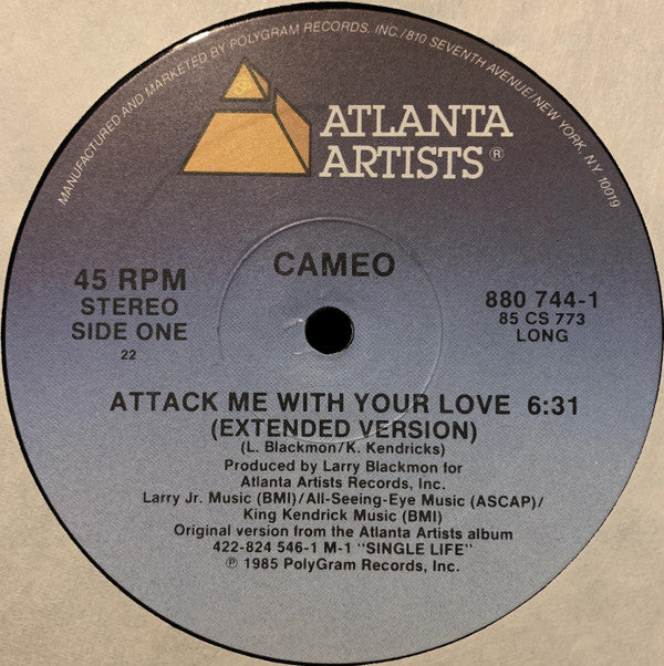 Cameo : Attack Me With Your Love (12")