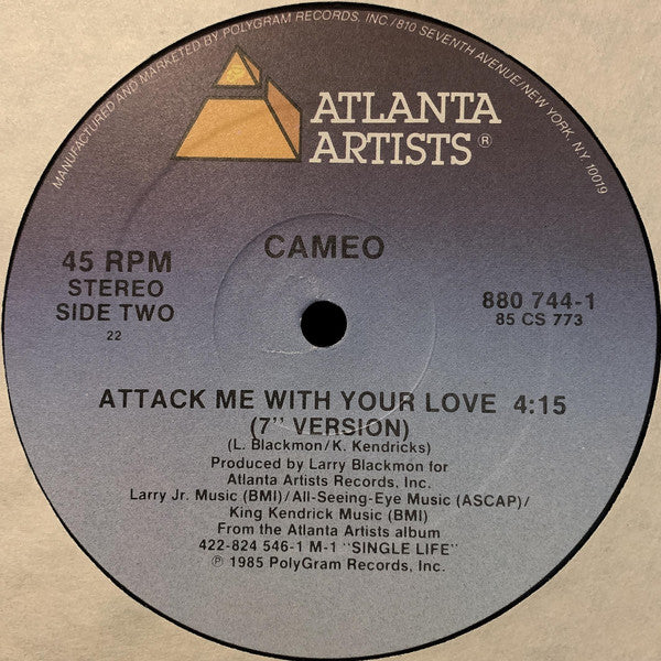 Cameo : Attack Me With Your Love (12")