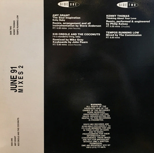 Various : Mixes 2 / June 91 (12", EP)