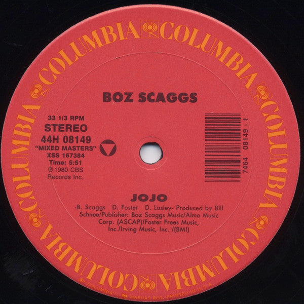 Boz Scaggs : Jojo / Breakdown Dead Ahead (12")