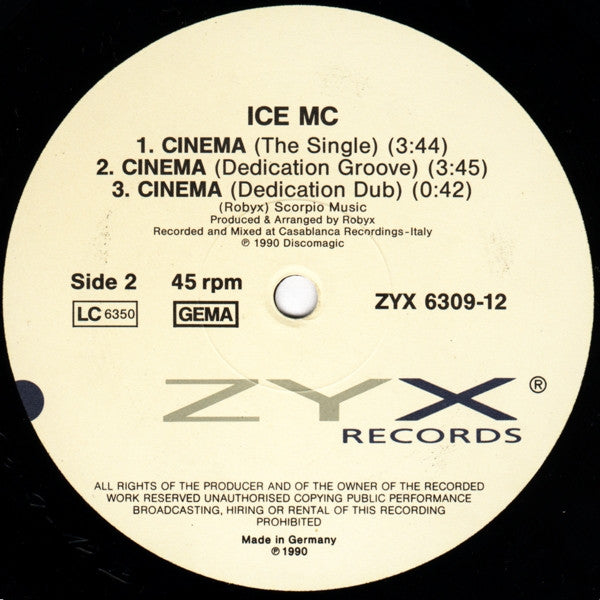 ICE MC : Cinema (12", Maxi, Ltd)