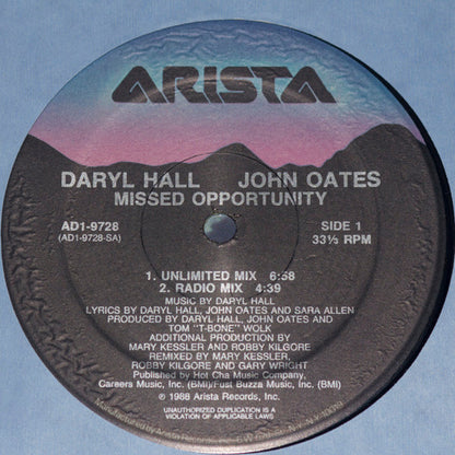Daryl Hall & John Oates : Missed Opportunity (12")