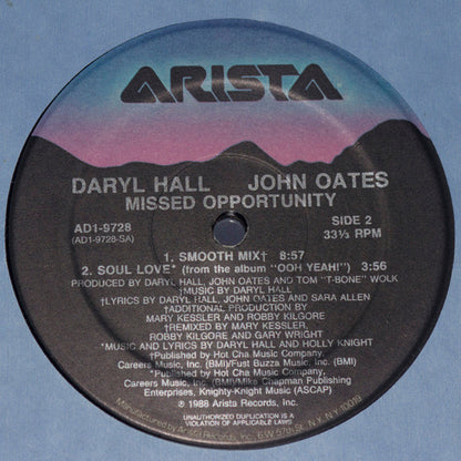 Daryl Hall & John Oates : Missed Opportunity (12")