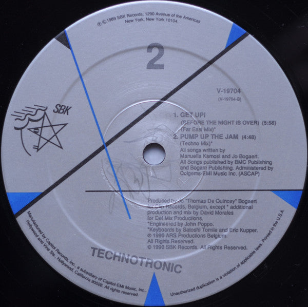 Technotronic : Get Up! (Before The Night Is Over) (12", Single)