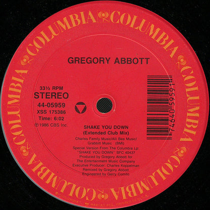 Gregory Abbott : Shake You Down (12", Single)