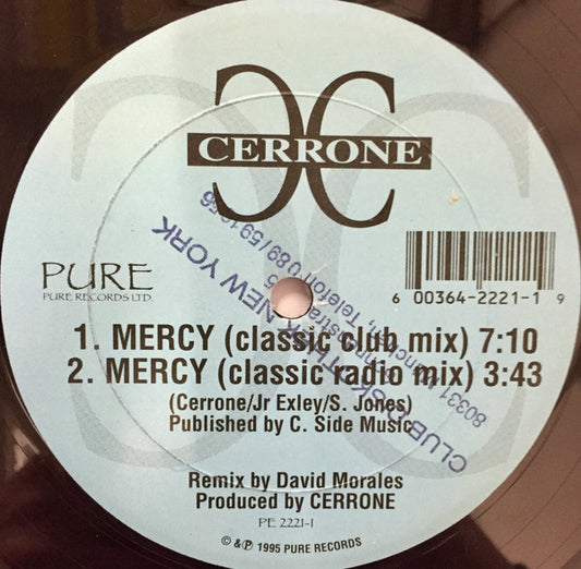 Cerrone : Mercy (12")