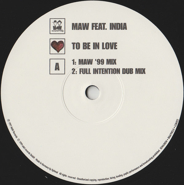 Masters At Work Feat. India : To Be In Love (12")