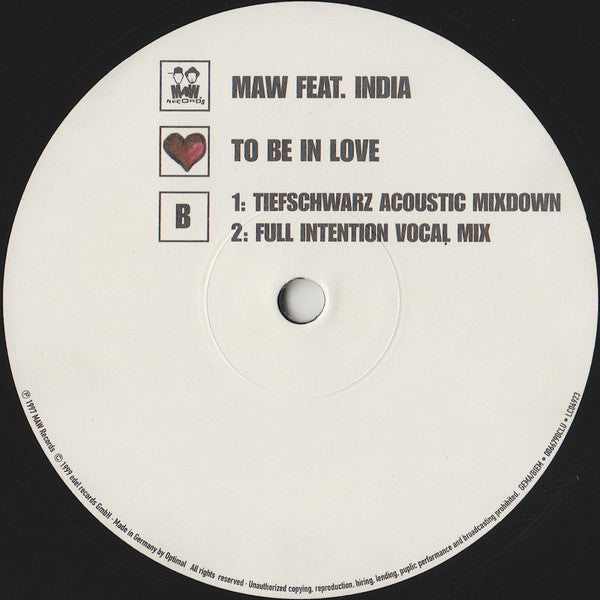 Masters At Work Feat. India : To Be In Love (12")